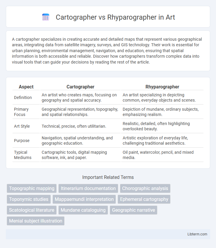 Rhyparographer vs Cartographer in Art - What is The Difference?