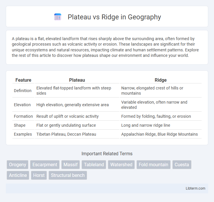 Ridge vs Plateau in Geography - What is The Difference?