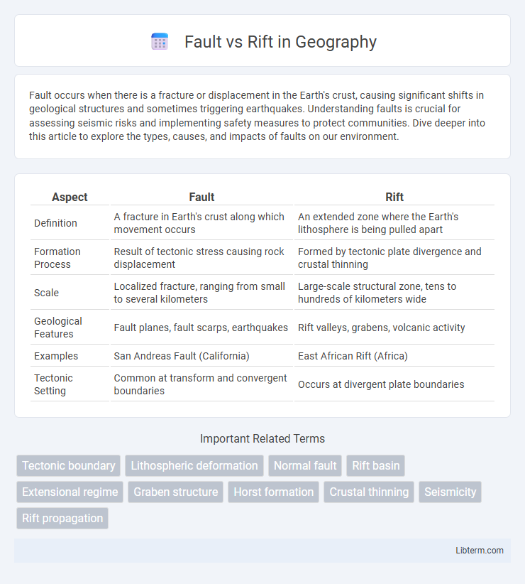 Rift vs Fault in Geography - What is The Difference?