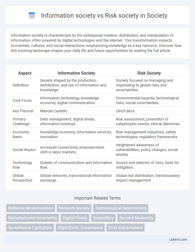 Risk society vs Information society in Society - What is The Difference?