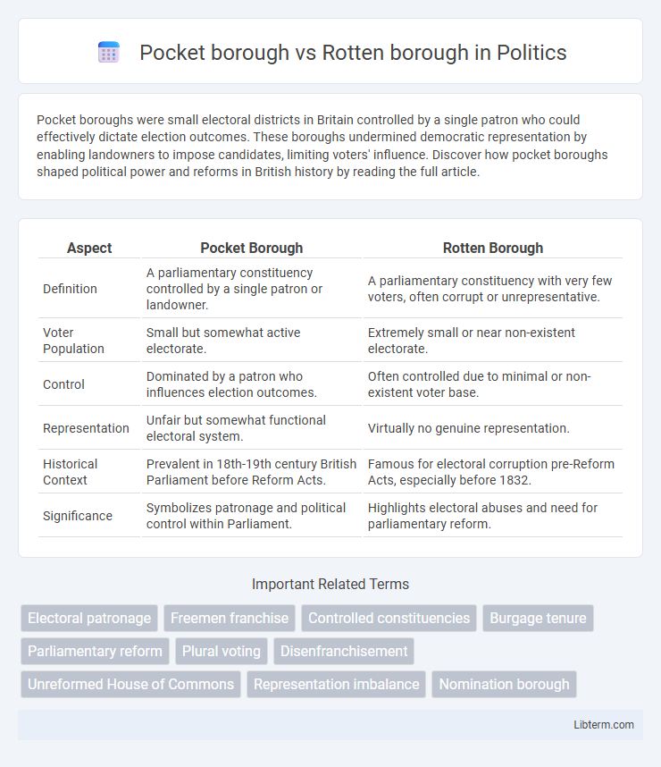 Rotten borough vs Pocket borough in Politics - What is The Difference?