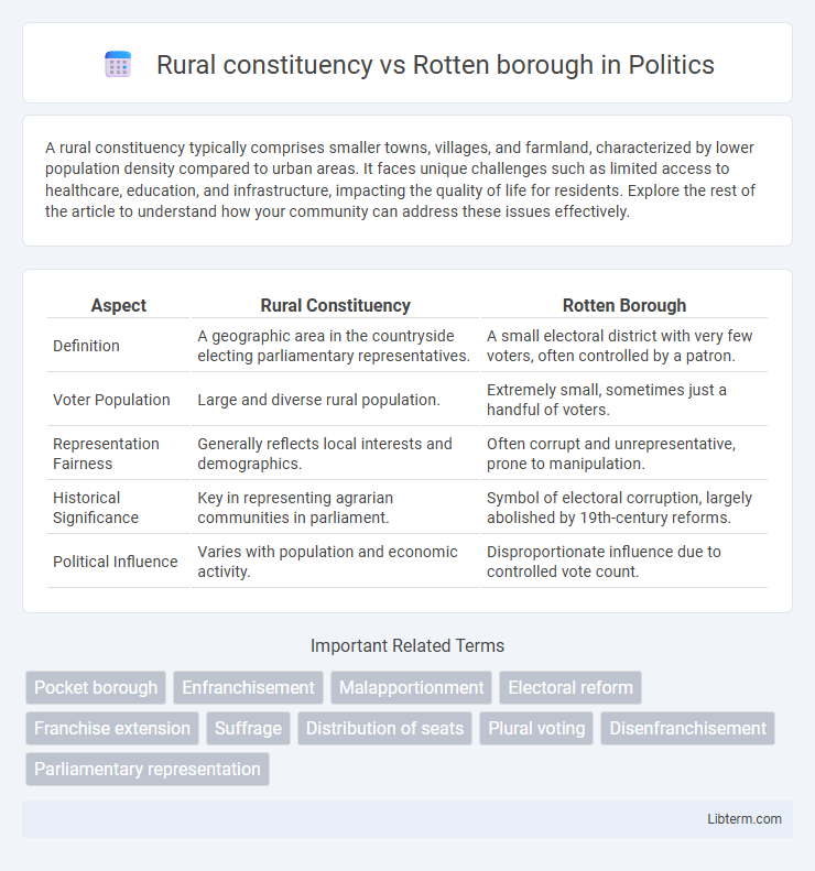Rotten borough vs Rural constituency in Politics - What is The Difference?