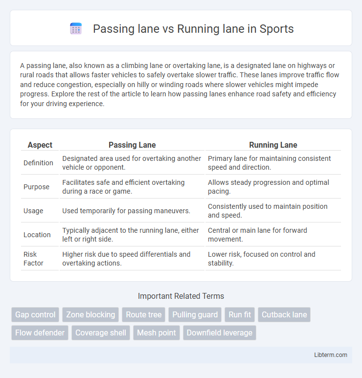 Running lane vs Passing lane in Sports - What is The Difference?