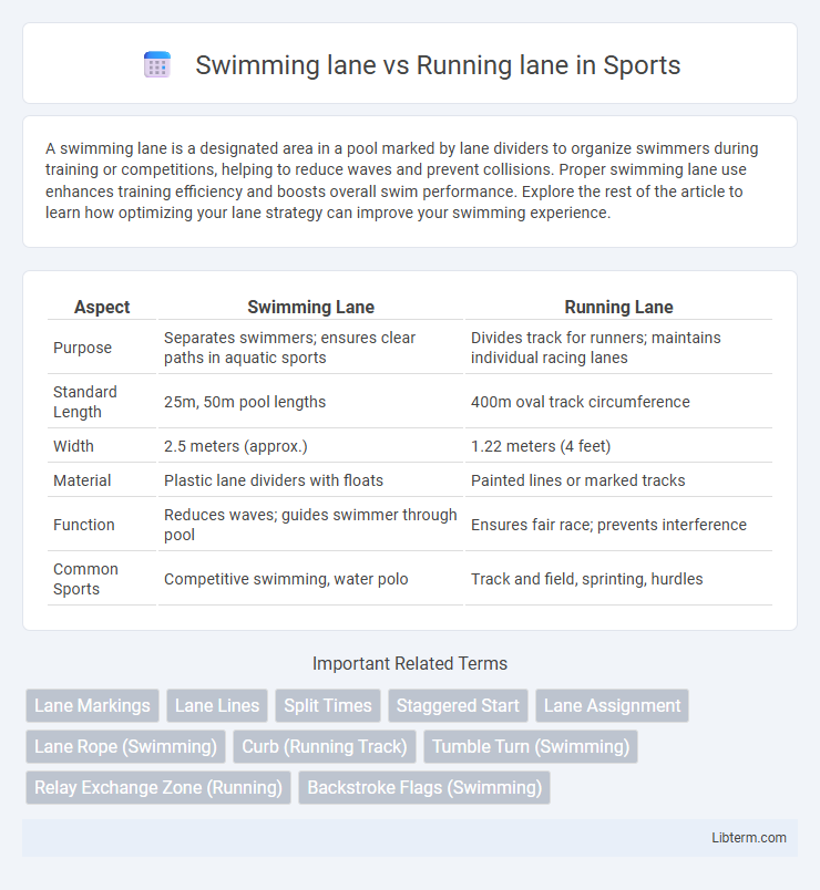 Running lane vs Swimming lane in Sports - What is The Difference?