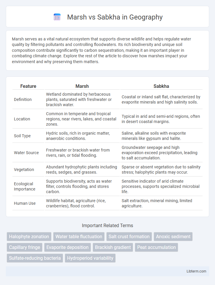 Sabkha vs Marsh in Geography - What is The Difference?