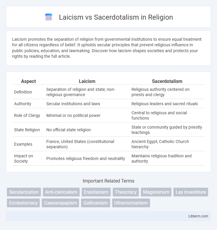 Sacerdotalism vs Laicism in Religion - What is The Difference?