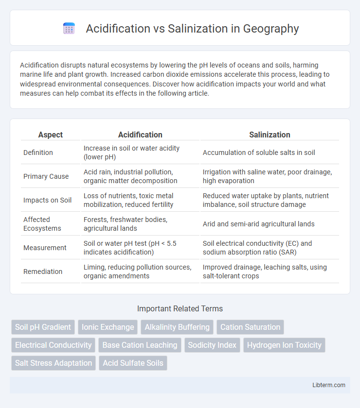 Salinization vs Acidification in Geography - What is The Difference?