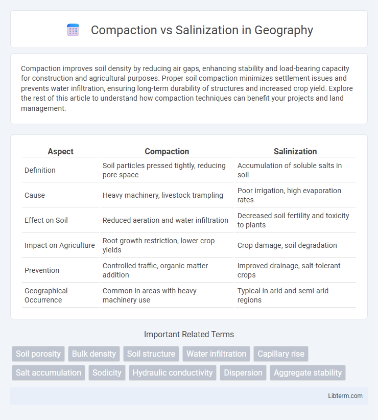Salinization vs Compaction in Geography - What is The Difference?