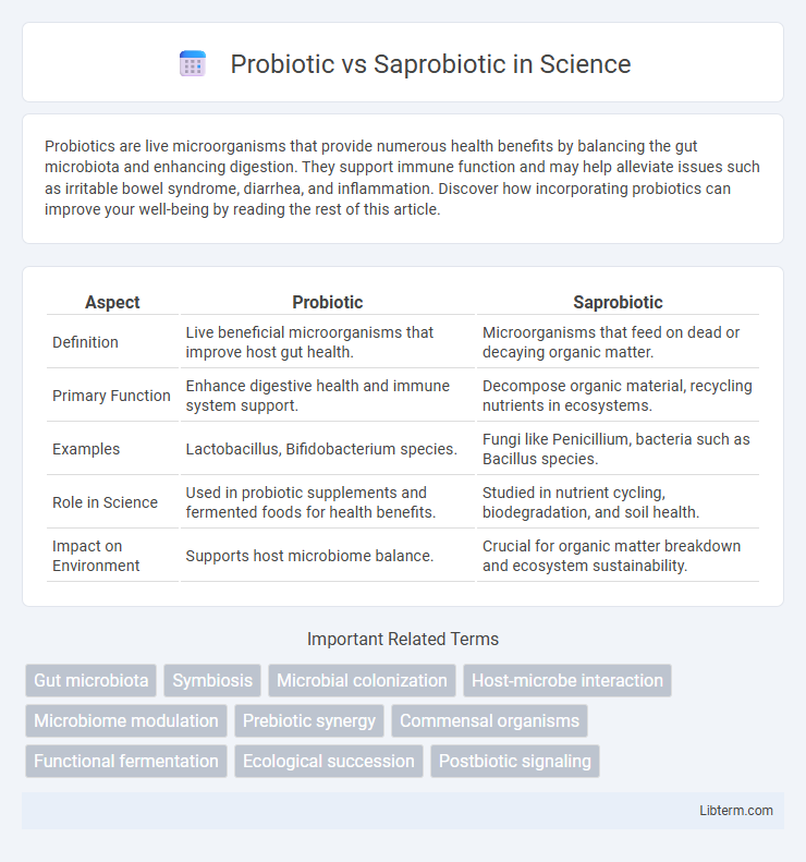 Saprobiotic vs Probiotic in Science - What is The Difference?