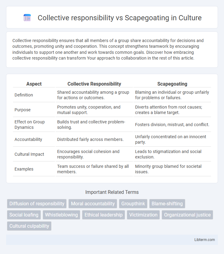 Scapegoating vs Collective responsibility in Culture - What is The Difference?