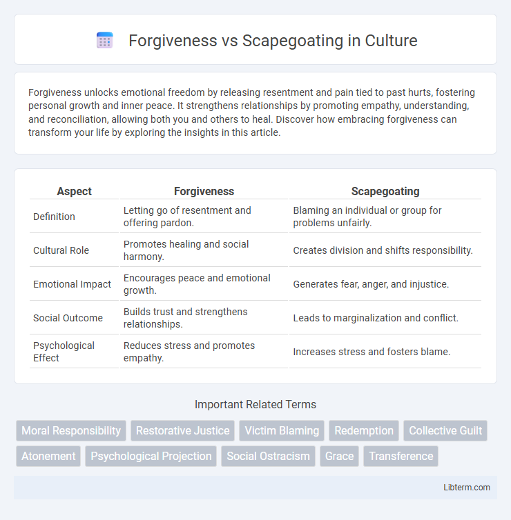 Scapegoating vs Forgiveness in Culture - What is The Difference?