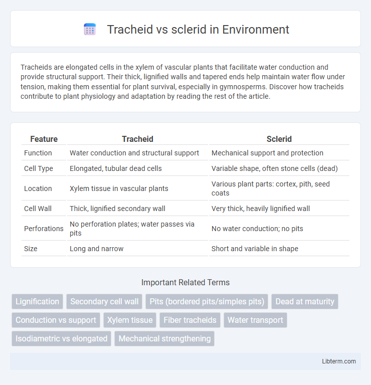 sclerid vs Tracheid in Environment - What is The Difference?