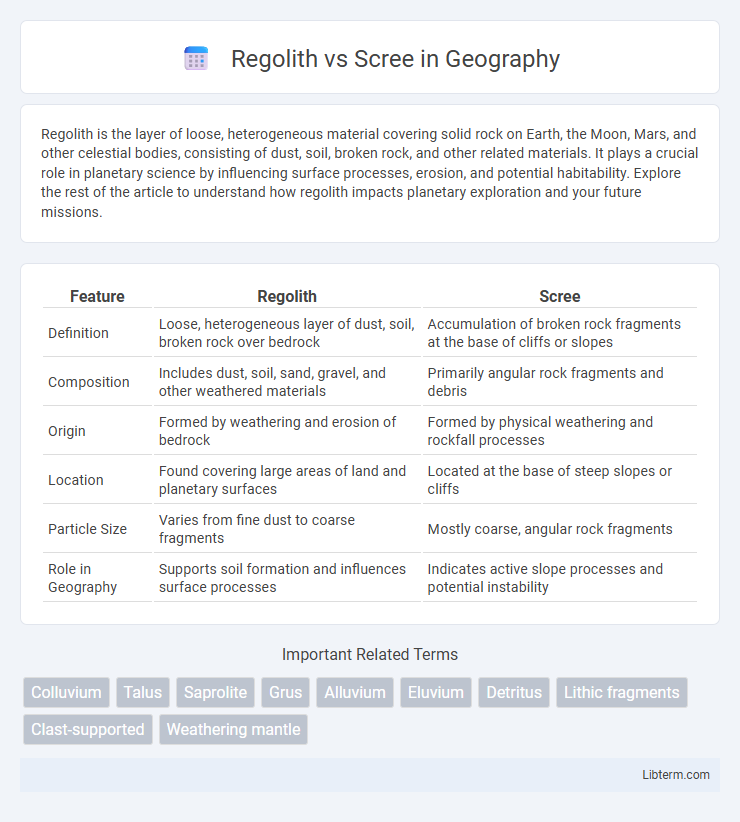 Scree vs Regolith in Geography - What is The Difference?