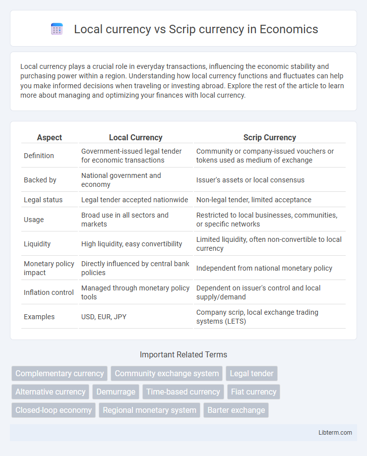 Scrip currency vs Local currency in Economics - What is The Difference?