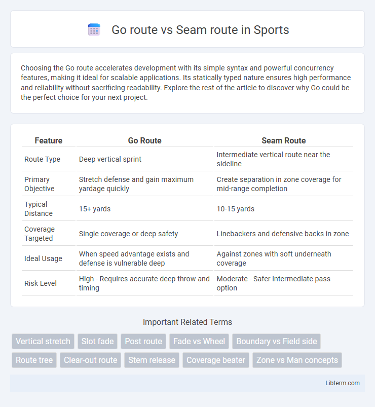 Seam route vs Go route in Sports - What is The Difference?