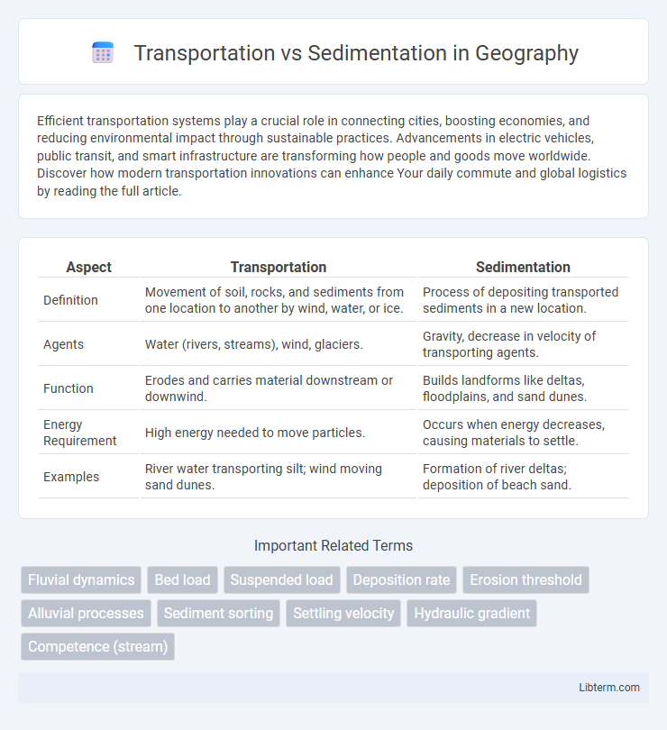 Sedimentation vs Transportation in Geography - What is The Difference?