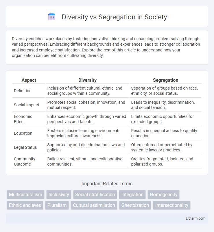 Segregation vs Diversity in Society - What is The Difference?