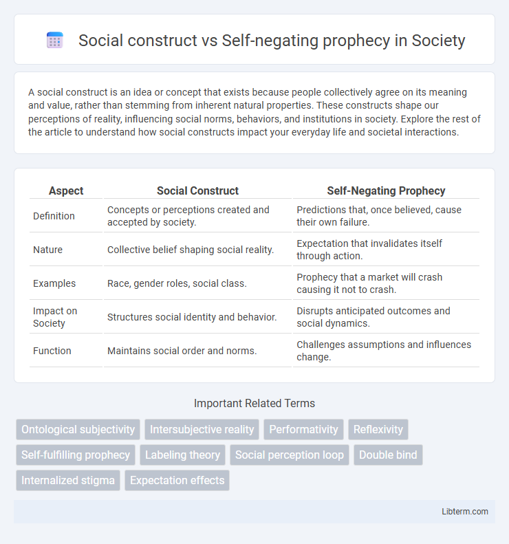 Self-negating prophecy vs Social construct in Society - What is The Difference?