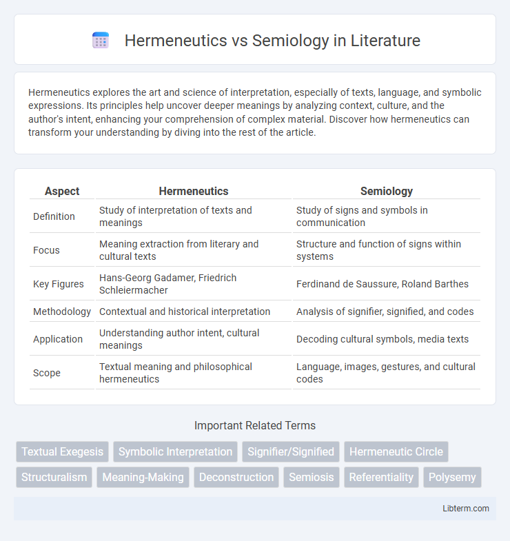 Semiology vs Hermeneutics in Literature - What is The Difference?