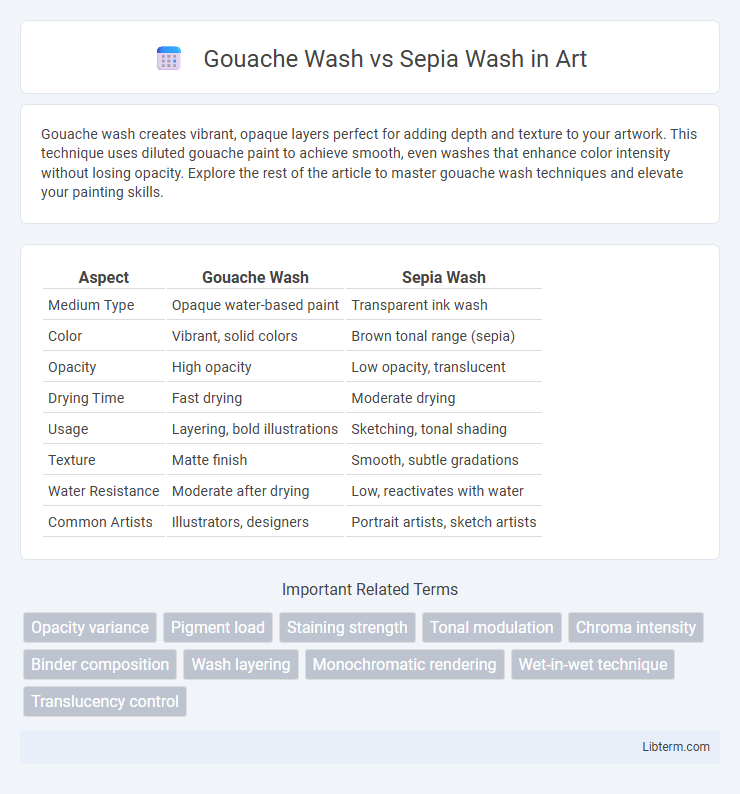 Sepia Wash vs Gouache Wash in Art - What is The Difference?