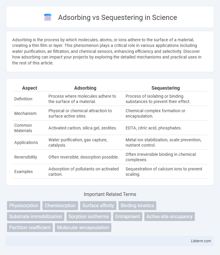 Sequestering vs Adsorbing in Science - What is The Difference?
