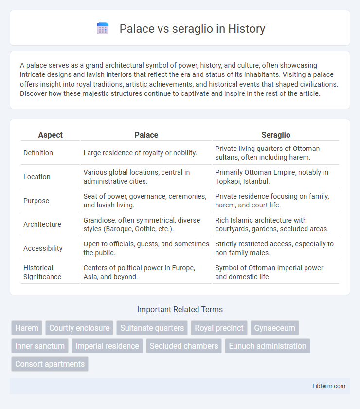 seraglio vs Palace in History - What is The Difference?