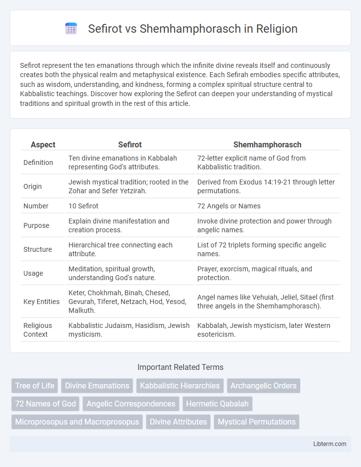 Shemhamphorasch vs Sefirot in Religion - What is The Difference?