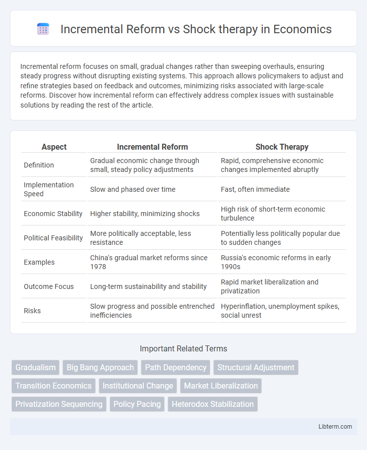Shock therapy vs Incremental Reform in Economics - What is The Difference?