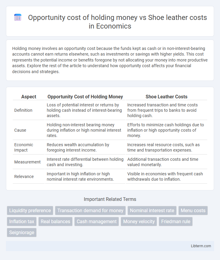 Shoe leather costs vs Opportunity cost of holding money in Economics - What is The Difference?