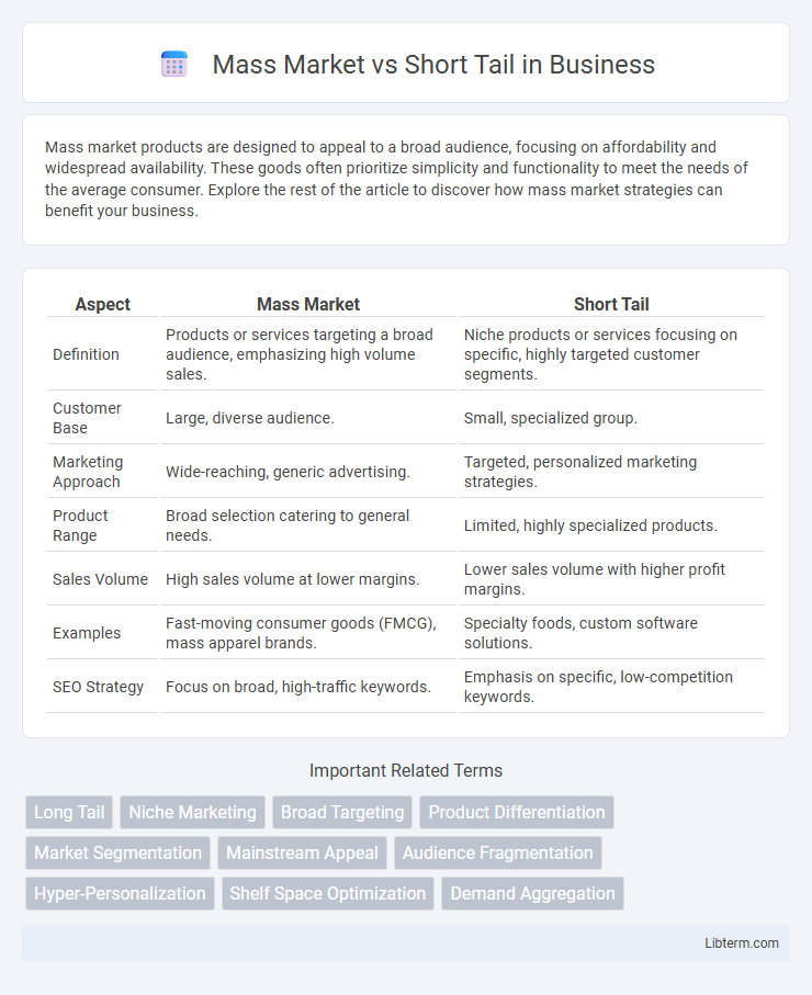 Short Tail vs Mass Market in Business - What is The Difference?