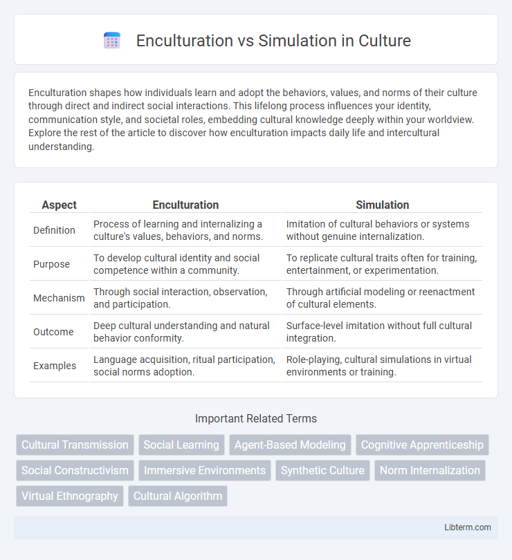 Simulation vs Enculturation in Culture - What is The Difference?