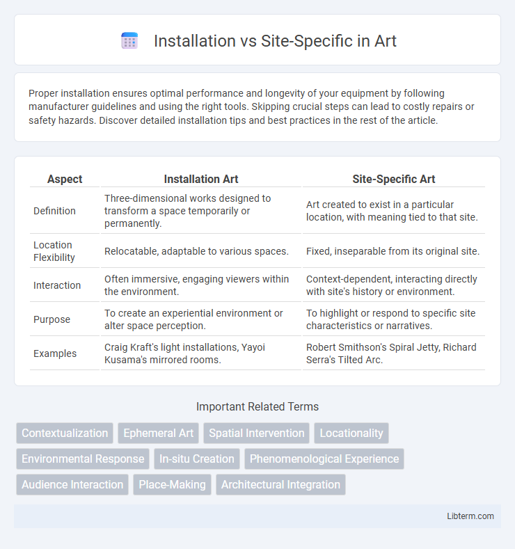 Site-Specific vs Installation in Art - What is The Difference?