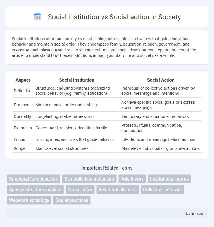 Social action vs Social institution in Society - What is The Difference?