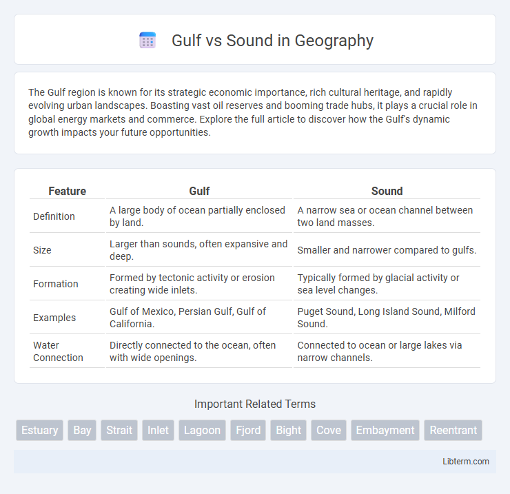 Sound vs Gulf in Geography - What is The Difference?