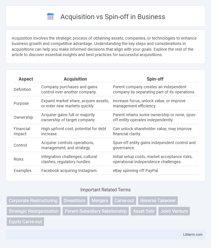 Spin-off vs Acquisition in Business - What is The Difference?