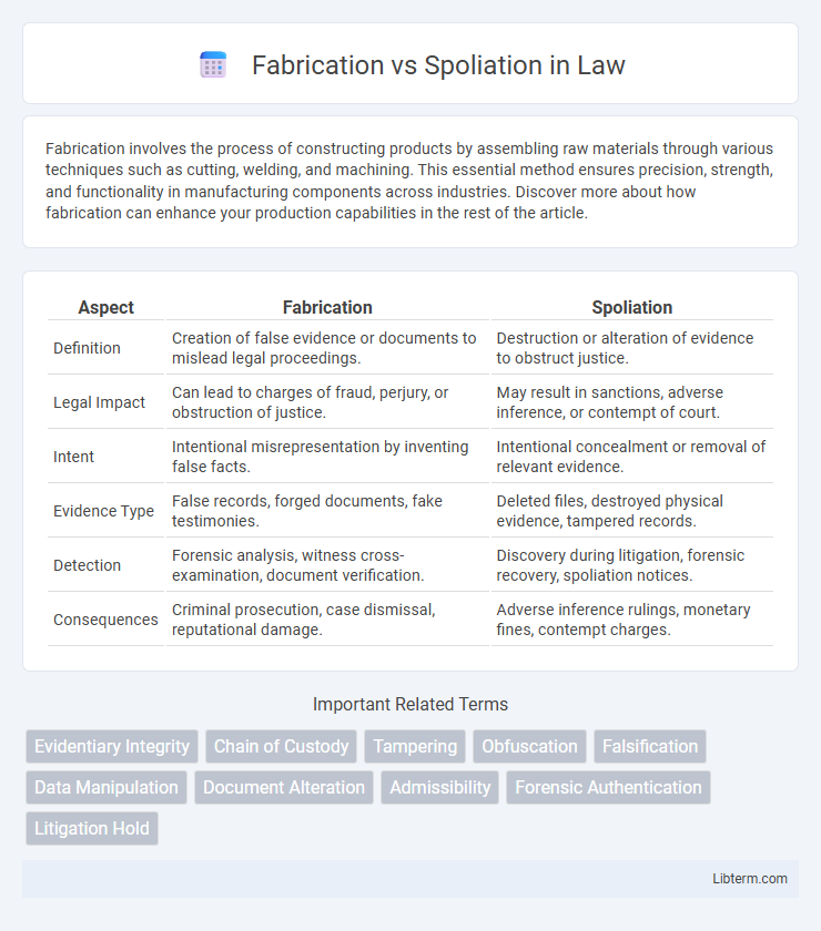 Spoliation vs Fabrication in Law - What is The Difference?