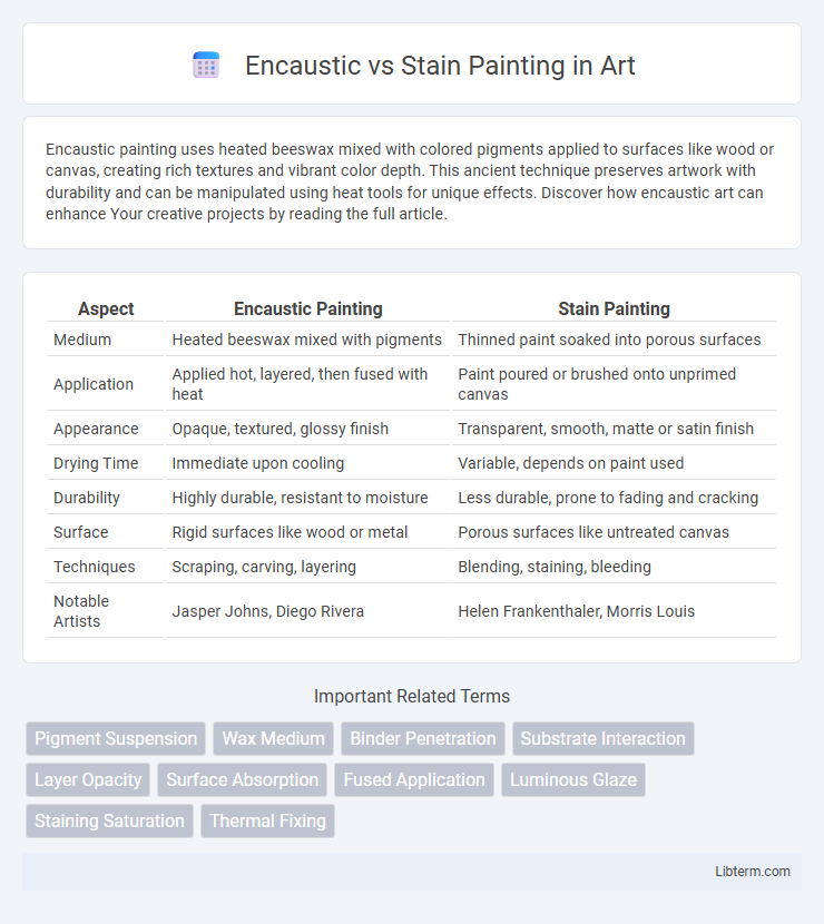Stain Painting vs Encaustic in Art - What is The Difference?