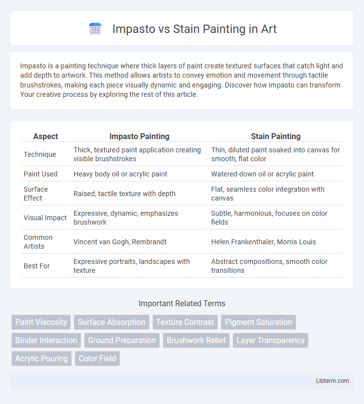 Stain Painting vs Impasto in Art - What is The Difference?