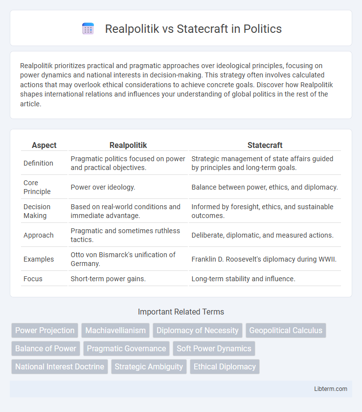 Statecraft vs Realpolitik in Politics - What is The Difference?