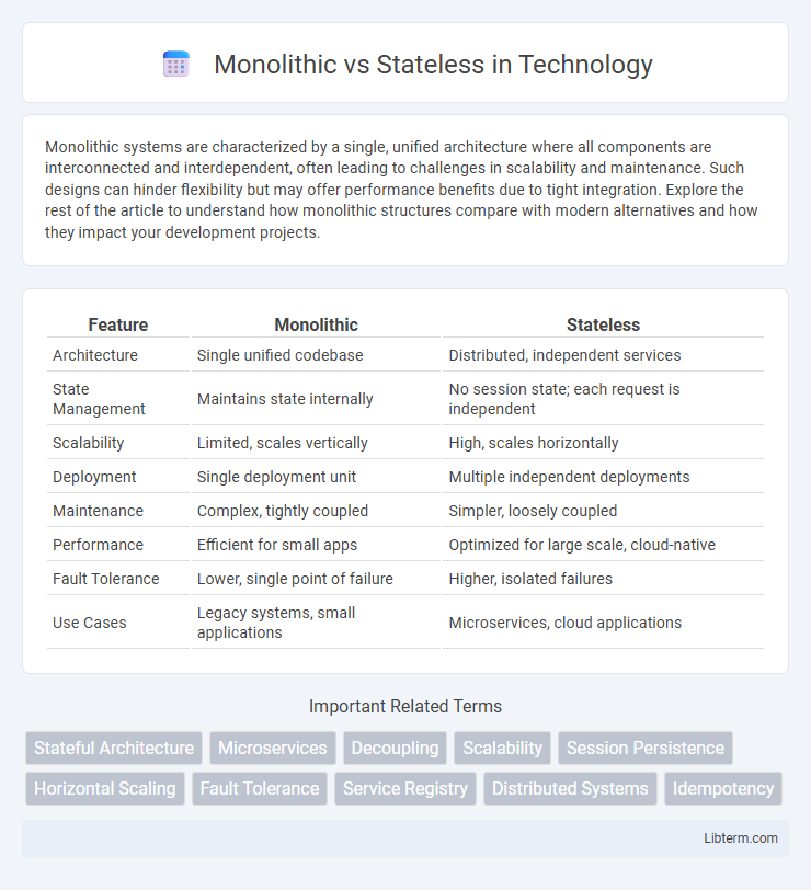 Stateless vs Monolithic in Technology - What is The Difference?