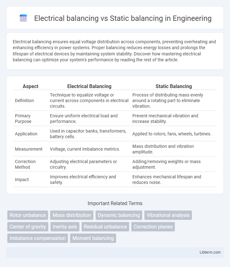 Static balancing vs Electrical balancing in Engineering - What is The Difference?