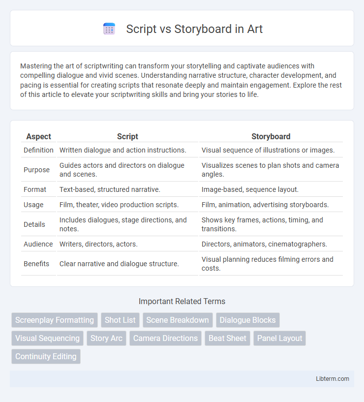 Storyboard vs Script in Art - What is The Difference?
