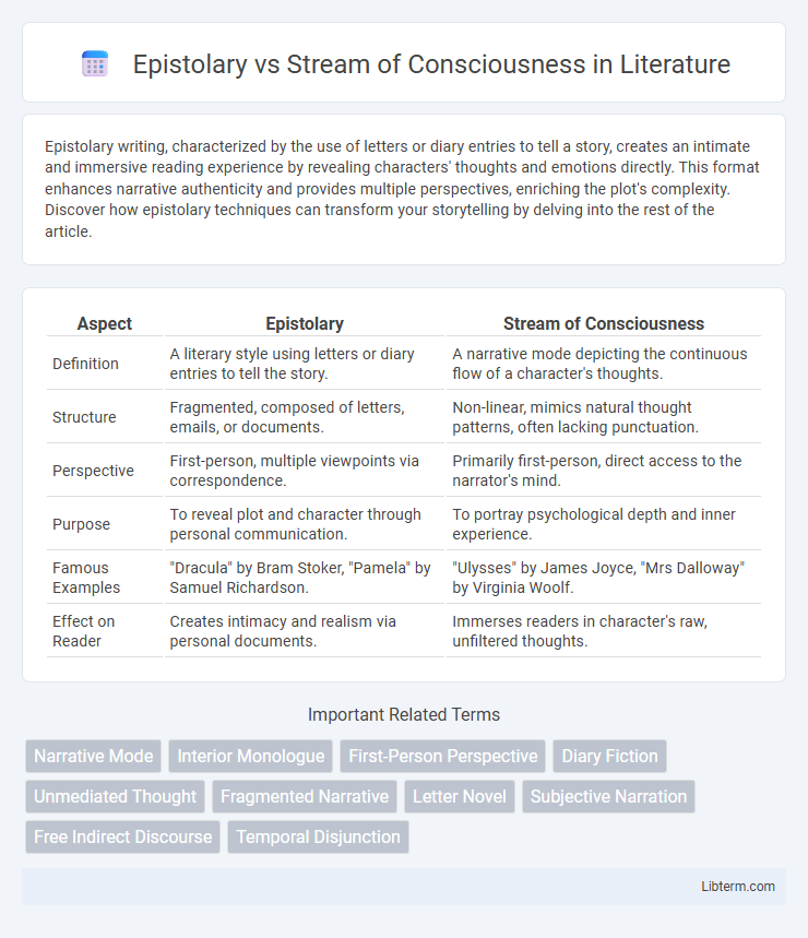 Stream of Consciousness vs Epistolary in Literature - What is The Difference?