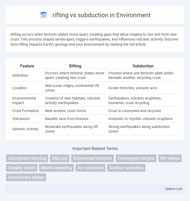 subduction vs rifting in Environment - What is The Difference?
