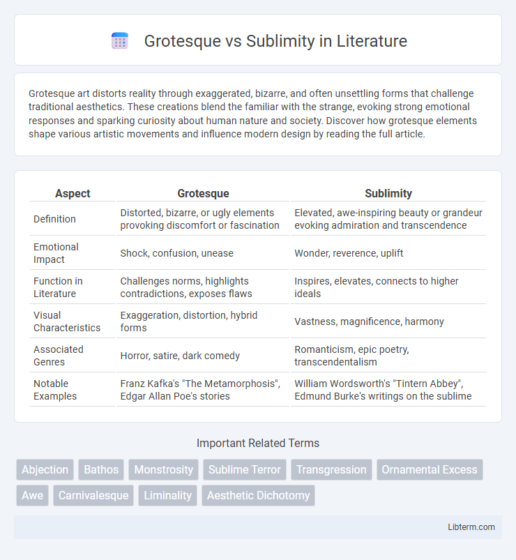 Sublimity vs Grotesque in Literature - What is The Difference?