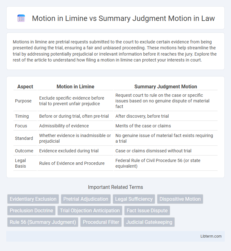 Summary Judgment Motion vs Motion in Limine in Law - What is The Difference?