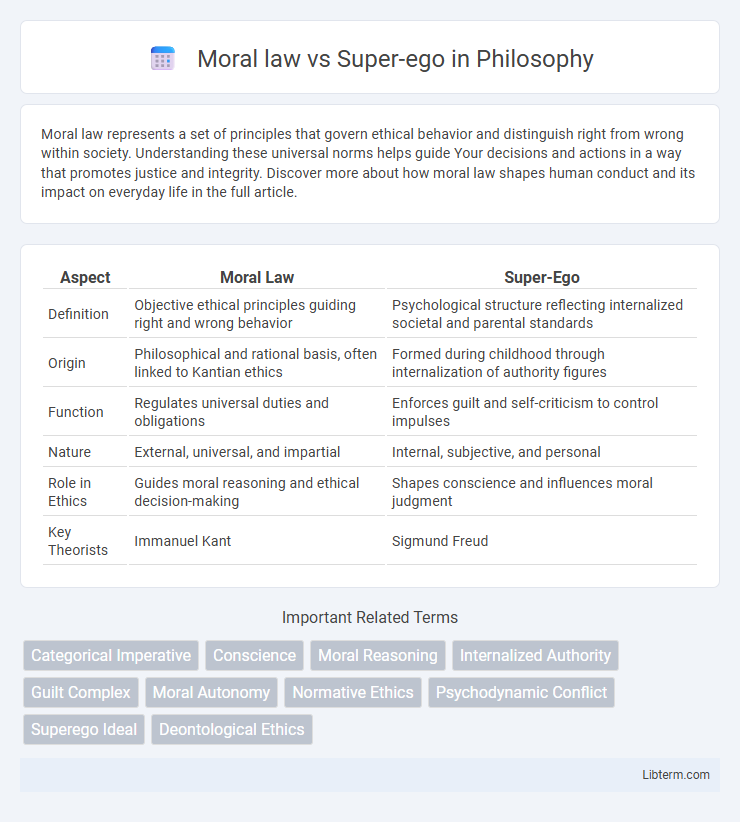 Super-ego vs Moral law in Philosophy - What is The Difference?