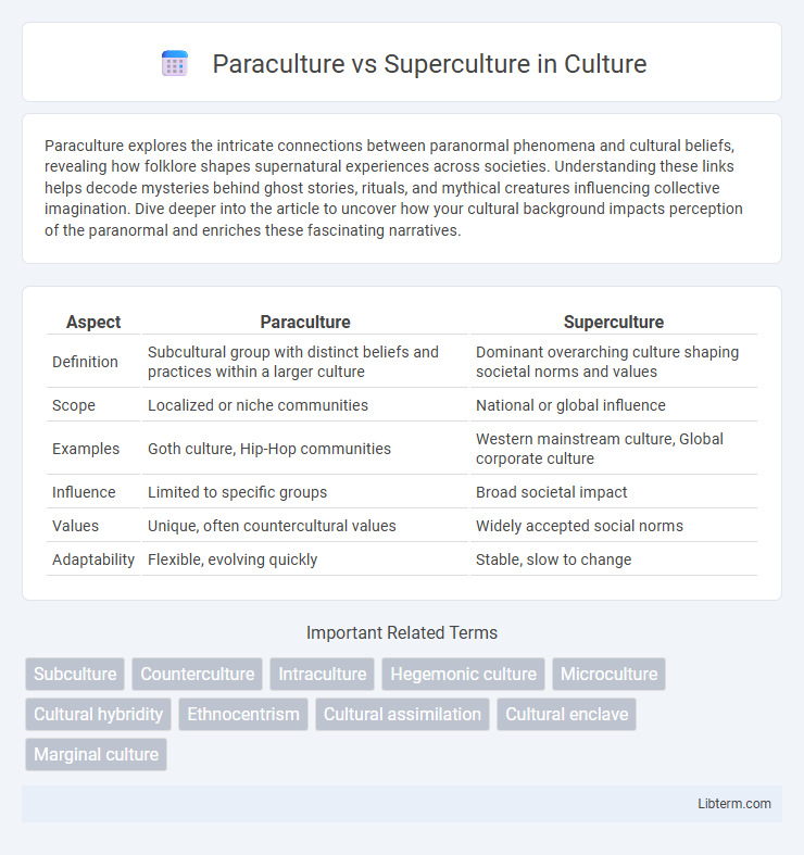 Superculture vs Paraculture in Culture - What is The Difference?