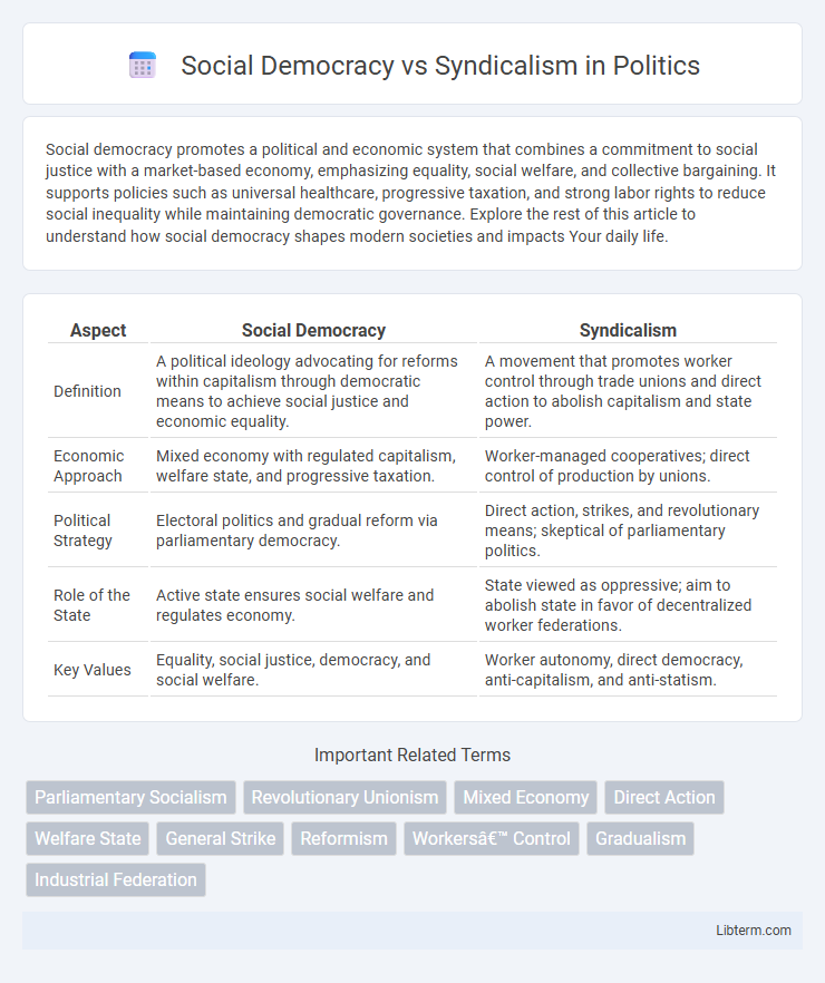 Syndicalism vs Social Democracy in Politics - What is The Difference?