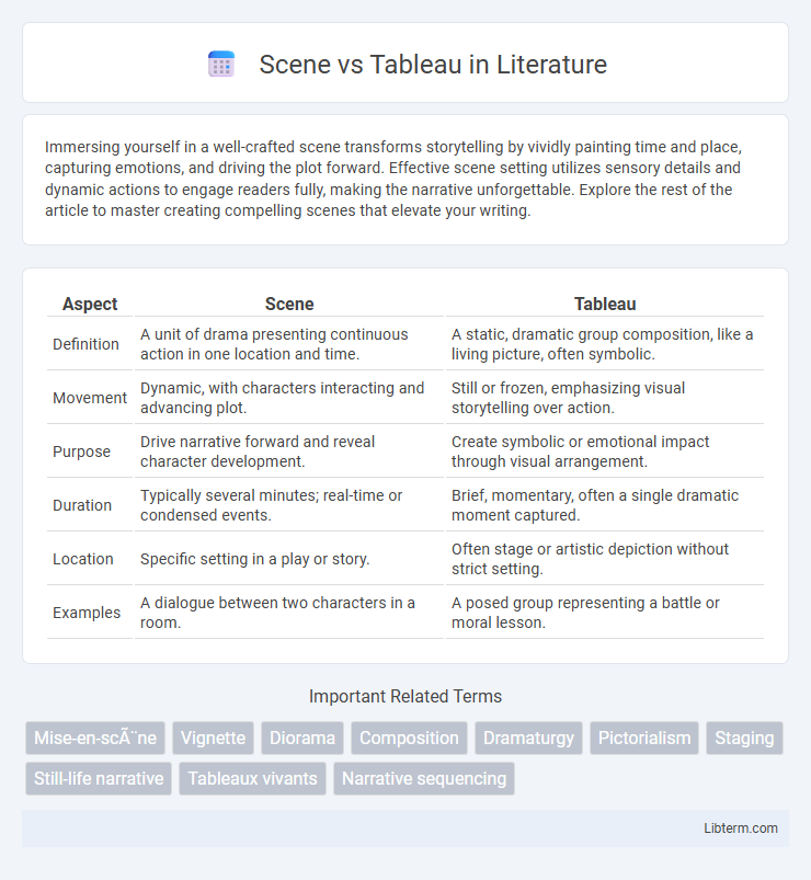 Tableau vs Scene in Literature - What is The Difference?